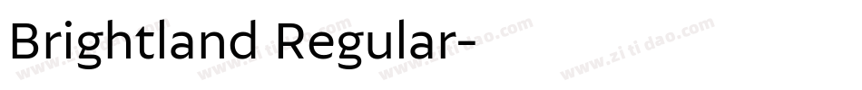 Brightland Regular字体转换